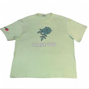 Lanvin light green printed Thank You t-shirt